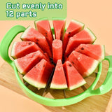 1 x RAW Customer Returns Watermelon cutter, RosyFate melon cutter stainless steel, fruit cutter, with non-slip handles, diameter 23.5 cm, watermelon knife for cantaloupe, papaya, dragon fruit - RRP €19.6