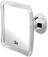 1 x RAW Customer Returns Mirrorvana shower mirror with suction cup, shaving mirror shower - 3-fold, 16 x 16cm - RRP €20.99