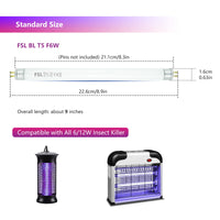 1 x RAW Customer Returns FSL BL T5 F6W Mosquito Lamp Replacement Bulb, 9in UV Tubes for 6 12W Electric Insect Killer Mosquito Killer 2-Pack  - RRP €13.98