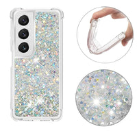 3 x Brand New HOUSON glitter case compatible with Samsung Galaxy S21 Plus case, glitter liquid quicksand transparent silicone case silver - RRP €21.12