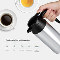 1 x RAW Customer Returns Electric Kettle for Car, MAGT 12V 750ml Stainless Steel Kettle for Electric Car Coffee Mug Travel Water Bottle Ideal for Hot Water Coffee - RRP €36.29