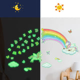 2 x Brand New HGDESIGN Wall Sticker Luminous Wall Decal Luminous Sticker Unicorn Rainbow Children s Room Baby Room Child Baby Boy Girl Wall Sticker Mural Wall Decoration Self-Adhesive Variant B  - RRP €40.8