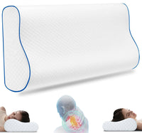 1 x RAW Customer Returns BRUMELIA Cervical Pillow Memory Foam Anti-mite Pillow Orthopedic Pillow GOODBYE CERVICAL Wave Pillow Double Bed Pillows Cervical Bed Pillow Hypoallergenic Pillow Bed Pillows - RRP €28.94