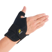 1 x RAW Customer Returns Bracoo TP32 thumb bandage for left and right thumb Stable thumb orthosis for men and women - dual stabilizer to stabilize the thumb - black 1 piece  - RRP €19.15