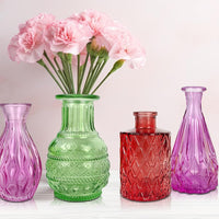 4 x Brand New RANJIMA Small Vases Set of 10, Small Glass Vase Set Magical Table Decoration Glass Vases in Vase Set for Women Table Decoration Confirmation for Birthday, Table Decoration Garden, Wedding and Home Table Flower Decoration - RRP €147.96