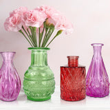 4 x Brand New RANJIMA Small Vases Set of 10, Small Glass Vase Set Magical Table Decoration Glass Vases in Vase Set for Women Table Decoration Confirmation for Birthday, Table Decoration Garden, Wedding and Home Table Flower Decoration - RRP €147.96