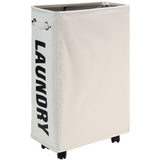 1 x RAW Customer Returns DOKEHOM 25-Inches Large Foldable Laundry Baskets with Wheels, Collapsible Laundry Bags, Clothes Bag Beige, M DISPOSABLE - RRP €23.84