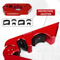 1 x RAW Customer Returns Motorcycle brake lock, anti-theft CNC aluminum handlebar lock with 2 keys for bicycles, scooters, motorcycles, ATV red  - RRP €33.99