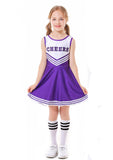 1 x RAW Customer Returns LOLANTA Children s Cheerleader Costume, Girls Cheerleading Outfit with Pompoms 8-9 Years, Purple, Day 140  - RRP €34.32