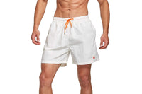 1 x RAW Customer Returns Tansozer swim shorts men s swimming trunks men s shorts short pants men s quick-drying swimming trunks men s board shorts with drawstring white M - RRP €26.99