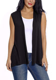 1 x RAW Customer Returns Women s Sleeveless Cardigan Vest Lightweight and Cool Coat XL, Black  - RRP €24.08