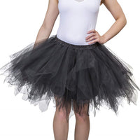 1 x RAW Customer Returns Zookey Black Dance Tutu Skirt Adult Classic Petticoats Ballet Petticoat 5 Layers Tutu Skirt Tulle Party Dance Skirt for Women and Girls Size S  - RRP €21.3