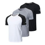 3 x RAW Customer Returns Gaiatiger 3 Pack Men s T-Shirt Men s Running T-Shirt Baselayer Short Sleeve Running Jersey T-Shirt Fitness Clothing Gym 5286 Black Gray White-XL - RRP €101.97