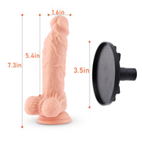 1 x RAW Customer Returns Auxfun Attachments with 3XLR Connector, Sex Toys for Women, Thrusting Realistic Dildos with Strong Suction Cup for Love Machines, Adult Sensory Toys for Women - RRP €42.73