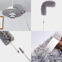 1 x RAW Customer Returns JEHONN Feather Duster Telescopic Window Cleaner Washable Window Cleaning Dust Wiper Cobweb Broom Dust Catcher Window Wiper and Window Squeegee Dust Broom 200CM for Fan Window Ceilings - RRP €17.99