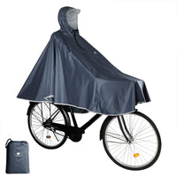 1 x RAW Customer Returns Anyoo Waterproof Cycling Rain Poncho Portable Lightweight Rain Jacket Hooded Bicycle Bike Compact Rain Cape Reusable Unisex for Backpacking Camping Outdoors,One Size,Gray - RRP €26.54