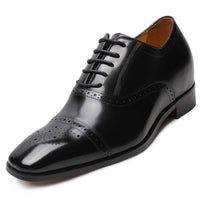 1 x RAW Customer Returns CHAMARIPA Men s Oxford Wingtip Elevator Calfskin Leather Lace Up Shoes - 7cm Higher - RRP €199.0