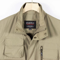 1 x RAW Customer Returns Oralidera Men s Multi-Pocket Vest Journalist Vest Fishing Jacket for Photography Jacket Hiking and Outdoor Activities Vest, A-Khaki, XXL - RRP €33.46