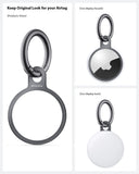 4 x RAW Customer Returns  4 Pack Stouchi AirTag Keychain Stainless Steel Air Tag Case Holder Cover with 4 Key Rings Easy Setup Slim Design for AirTags Key Finder Air Tags Accessories - RRP €47.56