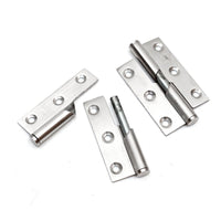 1 x RAW Customer Returns  2 pieces 3 76mm stainless steel door hinge with stainless steel screws and ball bearing - DIN left - RRP €24.0