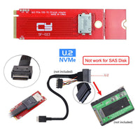 1 x RAW Customer Returns cablecc PCI-E 3.0 M.2 M-Key to Oculink SFF-8612 SFF-8611 Host Adapter for PCIe Nvme SSD 2260, Red SFF-8611 to NVME - RRP €27.25