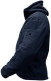 1 x RAW Customer Returns TACVASEN Men s Fleece Jacket Military Outdoor Windproof Jacket with Hood - Size XXL, navy blue - RRP €53.42