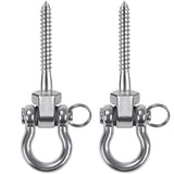 1 x RAW Customer Returns BeneLabel 2pcs Hanging Screw 13cm Hammock Swing Hanger, Swivel Stainless Steel Mounting Kit Set for Indoor Outdoor Playground Chair Yoga Rope Punching Bag Sandbag, 1800lbs - RRP €17.99