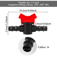 1 x RAW Customer Returns 10Pcs Irrigation Hose Valve Hose Shut-off Valve PE Hose Valve Fuel Switch Garden Hose Shut-off Valves Hose Pipe Valve for Water Hose 16mm Hose Liquids - RRP €11.74