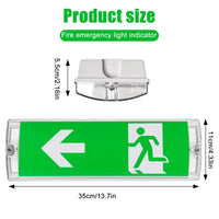 1 x RAW Customer Returns Leikurvo LED emergency lighting, emergency light with emergency battery up to 3h, emergency exit light escape route light, emergency exit sign including 4 emergency exit pictograms, IP65 waterproof emergency light - RRP €28.2