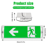 1 x RAW Customer Returns Leikurvo LED emergency lighting, emergency light with emergency battery up to 3h, emergency exit light escape route light, emergency exit sign including 4 emergency exit pictograms, IP65 waterproof emergency light - RRP €28.2