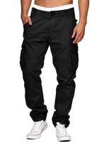 1 x RAW Customer Returns Meilicloth Cargo Pants Men Baggy Cargo Pants Men Outdoor Pants Work Pants Chino Pants Sports Pants Men Casual Cotton Leisure Pants Elastic Waist Drawstring with Pockets A Black 32 - RRP €30.85