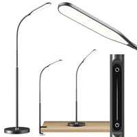 1 x RAW Customer Returns anyts floor lamp dimmable LED floor lamp living room floor lamp with 3 uses as desk lamp floor lamp clampable architect lamp - RRP €37.1