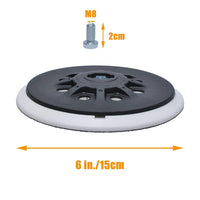 1 x RAW Customer Returns Poweka 150 mm 6 inch 8-hole sanding pad suitable for Bos-ch Festool orbital sander ETS 150, ETS EC 150, LEX 150, WTS 150 7 498987 soft  - RRP €24.0