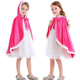 14 x Brand New ZaisuiFun Girls Hooded Princess Cape for Fancy Dress Costume Carnival Party Cosplay Halloween Christmas in Velvet, Pink, 128-134 Label 130  - RRP €319.2