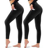 1 x RAW Customer Returns Campsnail Leggings for Women with Pockets High Waist Opaque Leggings Black Treggins Sports Leggings Yoga Leggings for Sports, Leisure, Fitness 2 Pockets Black x 2, One Size 34-40  - RRP €25.99