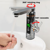 1 x RAW Customer Returns TIHOOK Electric Instant Water Heater Hot Water Tap, 30-60 , 220V Faucet with Instant Water Heater, LED Digital Display, 360 Rotatable Electric Faucet, for Household Kitchens, Bathrooms - RRP €49.99