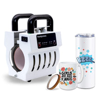 1 x RAW Customer Returns CAPTOK Mini Mug Press Machine Mug Press Heater Printing Sublimation Press 10 to 15 oz White  - RRP €85.72