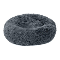 1 x RAW Customer Returns NIBESSER pet bed dog bed cat bed round plush dog sofa cat sofa cushion in doughnut shape diameter 60cm, dark gray  - RRP €24.79