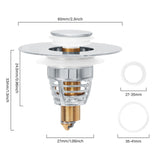 10 x RAW Customer Returns Zrebcley 27-41 MM Stainless Steel Sink Cover, Universal Pop Up Odor Resistant Sink Drain with 2 Seals, Drain Plug Stainless Steel with Anti-Clogging Filter - RRP €80.5