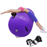 1 x RAW Customer Returns Air Roll Gymnastics Inflatable Gymnastics Training Cylinder Tumbling Roll Air Barrel Yoga Roll with Pump Purple, 120 x 90 cm  - RRP €90.72