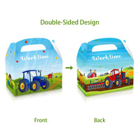 1 x RAW Customer Returns Farm Gift Box Tractor, Pack of 12 Candy Gift Bags Made of Paper with Handle, Paper Bag for Party Bags for 1 Children s Birthday Guest, Birthday Bags Theme Decoration Small Party Favor - RRP €10.07