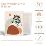 1 x RAW Customer Returns hyidecorart Boho Pictures Orange, Abstract Leaves and Sun Canvas Nordic Minimalist Modern Plant Flowers Wall Pictures Living Room Bedroom Kitchen Dining Room Office and Bathroom - RRP €34.99