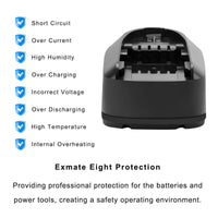 1 x RAW Customer Returns Exmate 18V 2.5Ah battery for Bosch 1600A005B0, 2607335040, 2607336039, 2607336040, 2607336207, 2607336208, lithium-ion battery - RRP €35.99