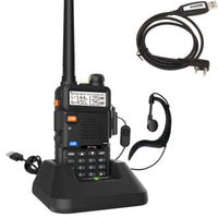 1 x RAW Customer Returns Walkie Talkie 5R Long Range Radio VHF 144-146MHz UHF 430-440MHz Long Distance USB Charger Two Way Radio W cable - RRP €31.99