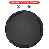 1 x RAW Customer Returns Yvttve Round Tray Black Metal with Non-Slip Serving Tray Decorative Plate Decorative Tray Matt and Decorative Bowl 32 cm, Black  - RRP €24.19