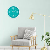 1 x RAW Customer Returns Lafocuse 3D Large Numbers Turquoise Green Wall Clock Silent, Modern Wall Clock Easy to Read, No Ticking Noises, Children s Decoration for Living Room, Bedroom, Kitchen, 30 cm - RRP €21.8