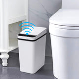 1 x RAW Customer Returns Intelligent 12L Sensor Kitchen Trash can - Trash can with sensor technology, touchless waterproof - for office bathroom - Trash can with lid no noise function - white - RRP €35.28