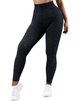 1 x RAW Customer Returns OMKAGI Scrunch Butt Leggings for Women, High Waist Opaque Push Up Sports Trousers, Booty Lifting Seamless Gym Leggings L, Black Panther-814  - RRP €23.99