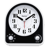 1 x RAW Customer Returns Eachui analogue alarm clock with 7 alarm tones, night light, snooze, no ticking, silent with adjustable volume, battery operated - RRP €19.15