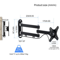 1 x RAW Customer Returns Suptek Television Wall Mount, TV Mount Swivel for 15-32 Inch Vesa Wall Mount 100x100, 75x75mm TV Mount, Screen up to 13Kg MA2720  - RRP €15.29